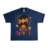 Navy bead me mardi gras afro messy bun Urban Heavy Tee - texasbilliewilder