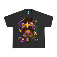 Pigment Black bead me mardi gras afro messy bun Urban Heavy Tee - texasbilliewilder