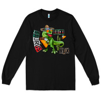 Black taco saurus rex Long Sleeve Tee - CowhideDigitalArt