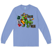Colony Blue taco saurus rex Long Sleeve Tee - CowhideDigitalArt