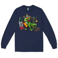 Navy taco saurus rex Long Sleeve Tee - CowhideDigitalArt