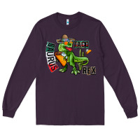 Plum taco saurus rex Long Sleeve Tee - CowhideDigitalArt