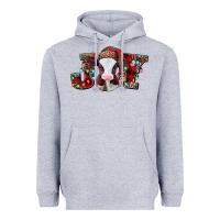 Heather Grey joy baby cow christmas Heavyweight Hoodie - Jasminsmagicworld