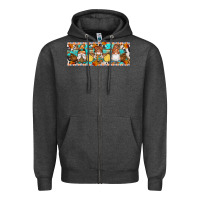 Charcoal Heather Fall Gnomes Zipper Hoodie - Artiststas