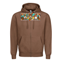 Chestnut Fall Gnomes Zipper Hoodie - Artiststas
