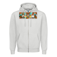 Dove Grey Fall Gnomes Zipper Hoodie - Artiststas