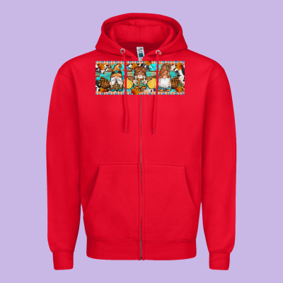 Fall Gnomes Zipper Hoodie Designed By Artiststas
