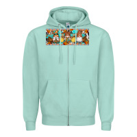 Seafoam Fall Gnomes Zipper Hoodie - Artiststas