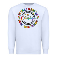 White gay pride Premium Sweatshirt - MaliasSmallBusiness
