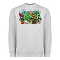 Heather Grey christmas trees with tennis Heavyweight Sweatshirt - Zillion Design Studio