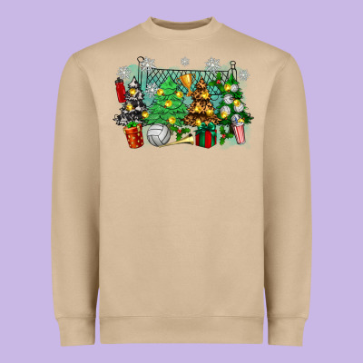 Heavyweight Sweatshirt christmas trees with tennis