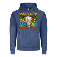 Vintage Denim born and raised country western Vintage Hoodie - texasbilliewilder