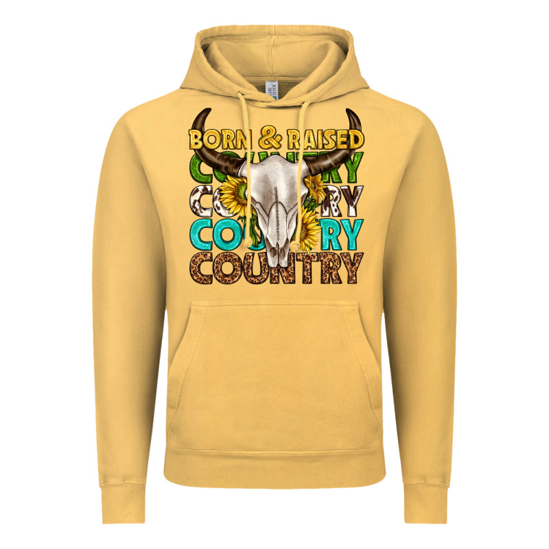 Born And Raised Country Western Vintage Hoodie by texasbilliewilder | Teevron