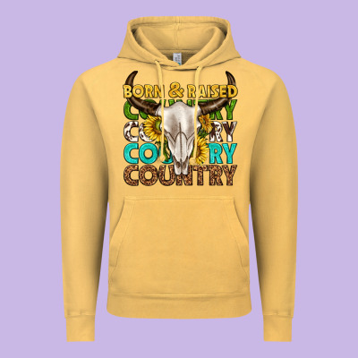 Vintage Hoodie born and raised country western
