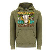 Vintage Olive born and raised country western Vintage Hoodie - texasbilliewilder