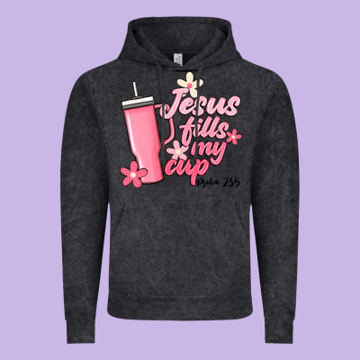 Jesus Fills My Cup Vintage Hoodie Designed By Jahusdesignshop