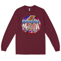 Burgundy baseball mama Long Sleeve Tee - RacoonDesign