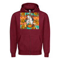 Burgundy Goat family fall pumpkins gemstone Zipper Hoodie - Artiststas