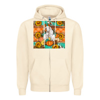 Sandshell Goat family fall pumpkins gemstone Zipper Hoodie - Artiststas
