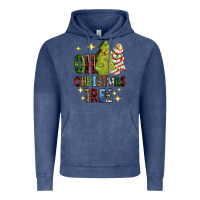 Vintage Denim Oh Christmas tree Christmas cake Vintage Hoodie - RanaPortraitStore
