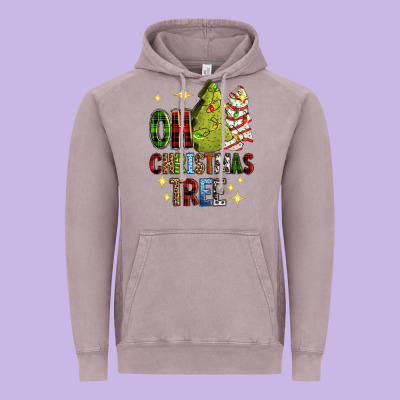 Vintage Hoodie Oh Christmas tree Christmas cake