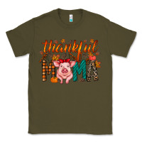 Army Green thankful mama pig Classic Tee - RacoonDesign