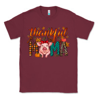 Burgundy thankful mama pig Classic Tee - RacoonDesign