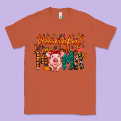Thankful Mama Pig Classic Tee Designed By Racoondesign