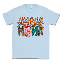 Dusty Blue thankful mama pig Classic Tee - RacoonDesign