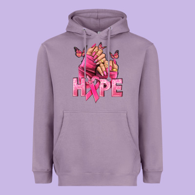 Hope Cancer Nails Heavyweight Hoodie Designed By Nancycooperartshop