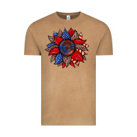 Vintage Camel American flag leopard sunflower Vintage Tee - Zillion Design Studio