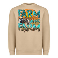 Mushroom farm sweet farm with horses Heavyweight Sweatshirt - texasbilliewilder