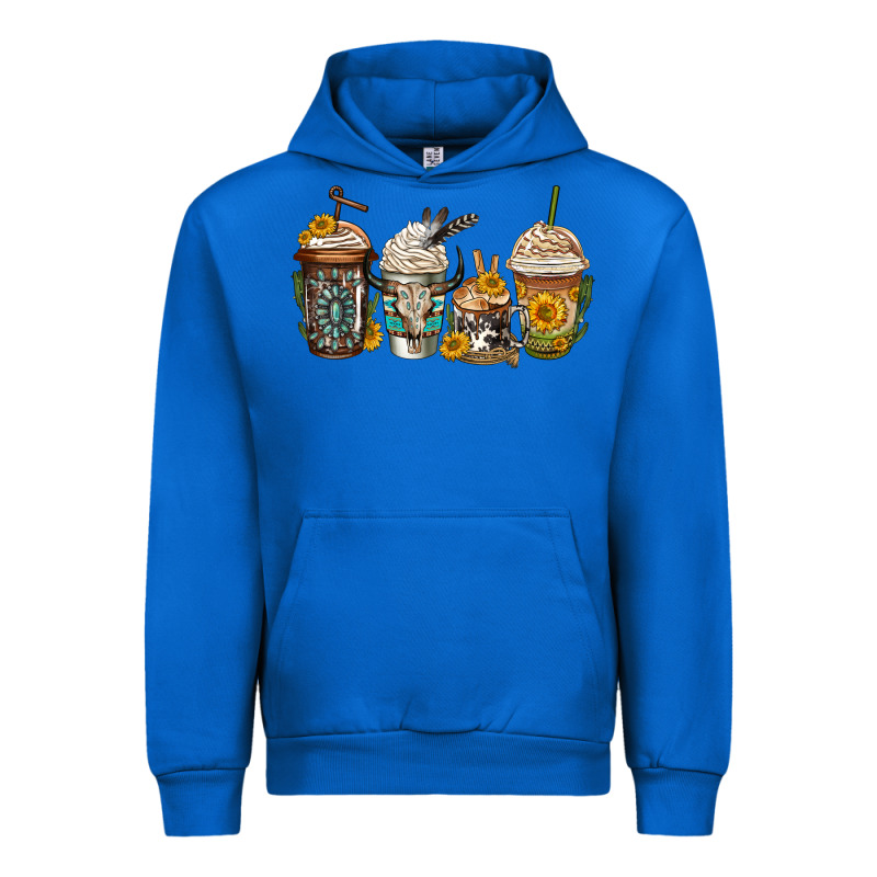 Bull Skull Western Coffee Cups Urban Hoodie by Jasminsmagicworld | Teevron