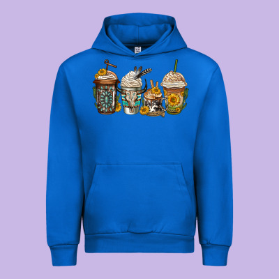 Bull Skull Western Coffee Cups Urban Hoodie Designed By Jasminsmagicworld