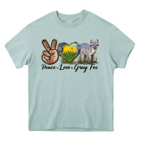 Arona Peace Love Gray Fox Heavy Core Tee - LillyAllenDesigns
