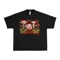 Black merry christmas farm animals Urban Heavy Tee - RanaPortraitStore