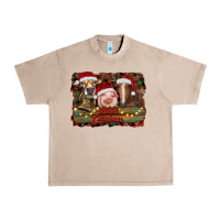 French Oak merry christmas farm animals Urban Heavy Tee - RanaPortraitStore
