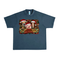 Midnight Navy merry christmas farm animals Urban Heavy Tee - RanaPortraitStore