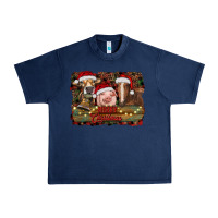 Navy merry christmas farm animals Urban Heavy Tee - RanaPortraitStore