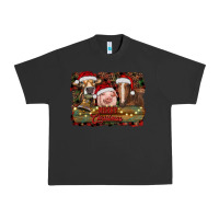 Pigment Black merry christmas farm animals Urban Heavy Tee - RanaPortraitStore