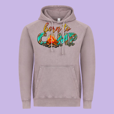Vintage Hoodie born to camp