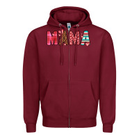 Burgundy mama Zipper Hoodie - JahusDesignShop