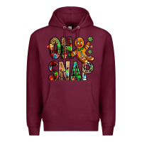 Burgundy Oh snap Christmas Premium Hoodie - NancyCooperArtShop