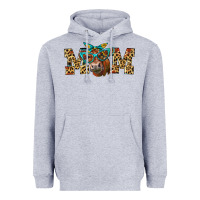 Heather Grey Western Mom Red Angus Cow Heavyweight Hoodie - LillyAllenDesigns