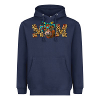 Navy Western Mom Red Angus Cow Heavyweight Hoodie - LillyAllenDesigns