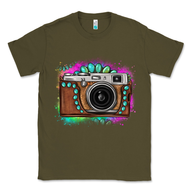 Tie Dye Gemstone Vintage Camera Classic Tee by FaDigitalArtStudio | Teevron