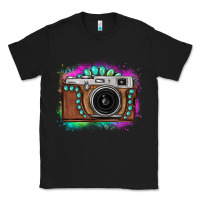 Black tie dye gemstone vintage camera Classic Tee - FaDigitalArtStudio