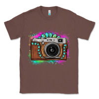 Chestnut tie dye gemstone vintage camera Classic Tee - FaDigitalArtStudio