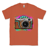 Copper tie dye gemstone vintage camera Classic Tee - FaDigitalArtStudio