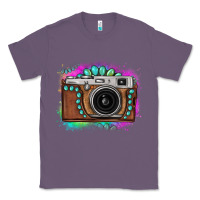 Lavender tie dye gemstone vintage camera Classic Tee - FaDigitalArtStudio